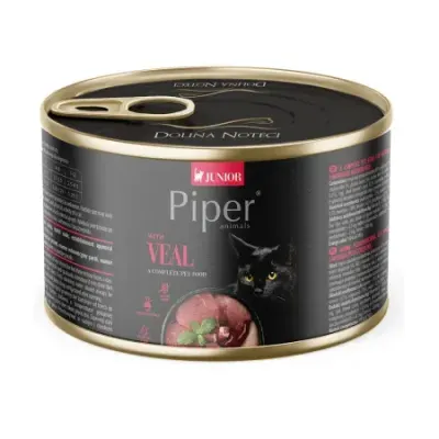 Conserva pentru pisici Piper Junior cu vitel 185 gr