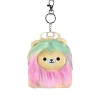 Breloc mini-rucsac, Squishmallows, leul Leonard, multicolor pastel, 11x9x5 cm, brand Difuzed
