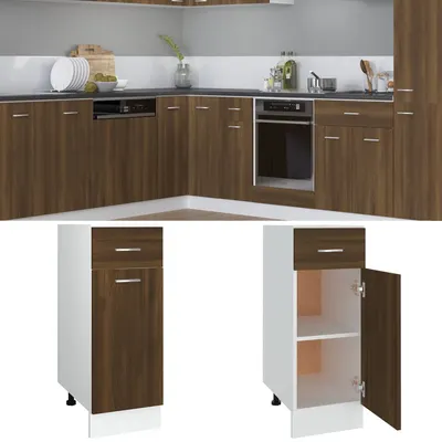 vidaXL Dulap inferior cu sertar “Lyon” stejar maro 30x46x81,5cm