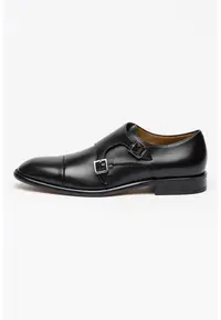 Pantofi monk de piele Derrek - Negru