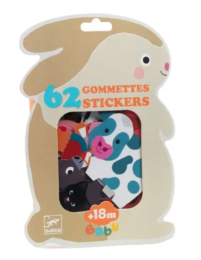 Stickere moi Djeco - Animale de fermă, 62 buc