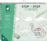 Set de desen Janod - Paș cu paș ,dinozauri, 20 de modele