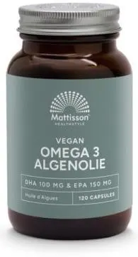 Vegan Omega 3 Algenolie, 60 capsule, Mattisson Healthstyle