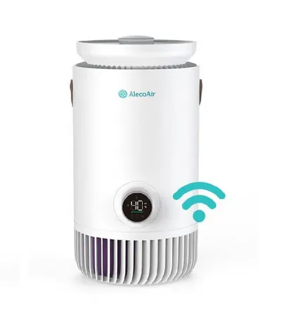 Purificator si Umidificator AlecoAir PU30 NUO, WiFi, Capacitate Umidificare 400 ml/h, True HEPA H13, Lampa UV-C, Ionizare