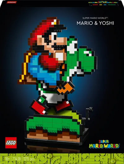 Constructor LEGO Super Mario - Super Mario World: Mario și Yoshi (71438)