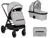 Cărucior combinat pentru bebeluși 2 în 1 KikkaBoo - Tiffany, Light Grey
