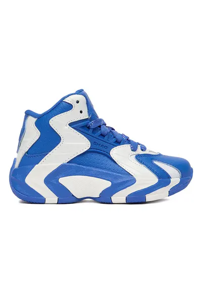 Pantofi sport copii - piele naturala - albastru/alb - talpa groasa