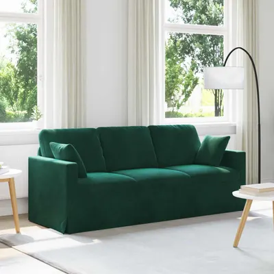 vidaXL Canapea Verde închis 198 x 78 x 80 cm Catifea