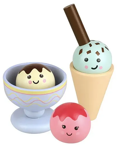 Set de joacă din lemn Orange Tree Toys - Înghețate, 6 piese