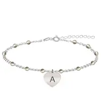 Filiz - Bratara personalizata tip salba pentru picior cu inimioara din argint 925