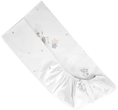 Cearșaf cu elastic Lorelli, 70 x 140 + 15 cm, cu girafă