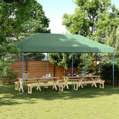 Gossi cort de petrecere pliabil pop-up, 580x292x315 cm, verde