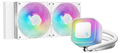 Cooler lichid DeepCool – LE240 V2 WH RGB, 120 mm, alb