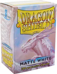 Dragon Shield Standard Sleeves - alb, mat (100 buc.)
