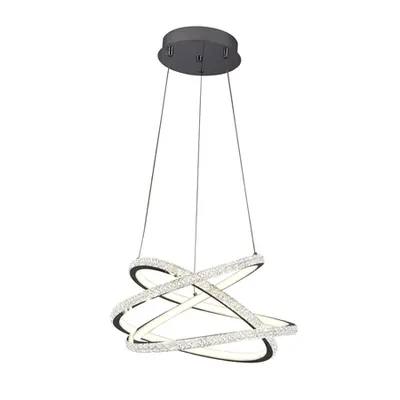 Pendul Style LED 120W 1m 3CCT cu telecomanda, crom, Erste
