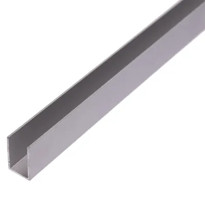 Profil rama aluminiu tip U pentru sticla - Silver 6000*21*13*1.5