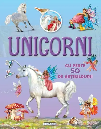 Mai caută și lipește - Unicorni - Paperback