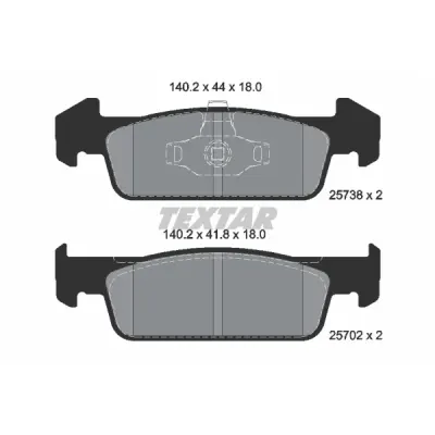Set placute frana, frana disc TEXTAR 2573801