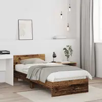 vidaXL Cadru de Pat cu Tăblie cu headboard Lemn vechi Lemn prelucrat
