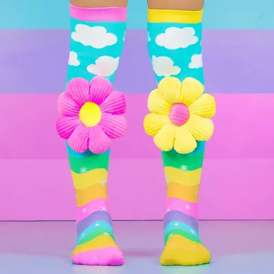 Șosete lungi colorate Madmia Flower Power pentru fete 6-99 ani