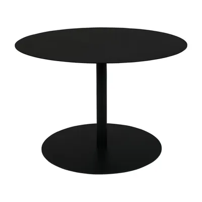 Măsuță de cafea neagră rotundă din metal ø 60 cm Snow – Zuiver
