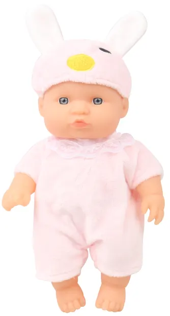 Păpuşă Moni Toys - Într-un costum roz de șoarece, 20 cm
