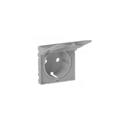 Capac Valena Life - 2P+E priza - German standard - cu flap - aluminiu