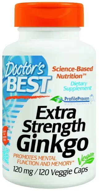 Extra Strength Ginkgo, 120 mg, 120 capsule, Doctor's Best