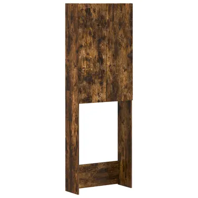 vidaXL Dulap pentru toaletă DELFT Stejar fumuriu 66 x 25,5 x 190 cm