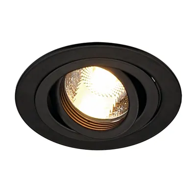 Spot incastrat, NEW TRIA 78 Ceiling lights GU10, black single-headed, QPAR51, round, black, max. 50W, incl. leaf springs