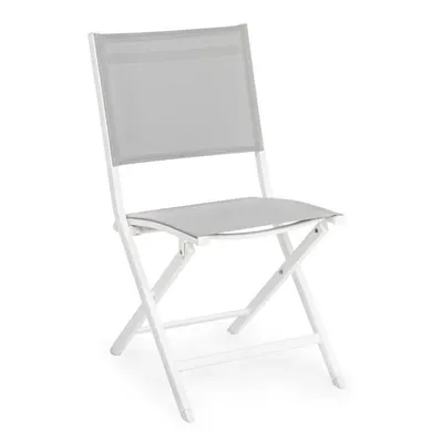 Scaun de grădină alb din metal Elin – Bizzotto
