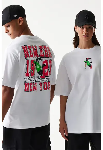 Tricou unisex Character - Alb/Rosu vermillion