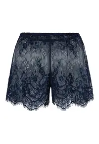 Pantaloni scurti de pijama din dantela - Bleumarin