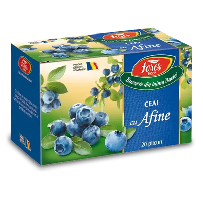 Ceai cu afine 50%, ceai la plic, Fares | 20 plicuri