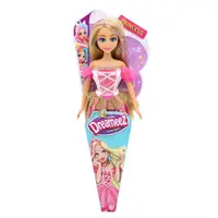 Papusa printesa cu par blond si rochie roz, Dreameez
