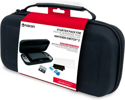 Husă si protector Nacon - Starter Pack, negru (Nintendo Switch 2)