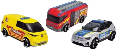 Set de mașinuțe Dickie Toys - SOS mașini, 1:36, 3 buc