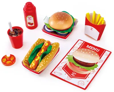 Set produse din lemn - Fast Food