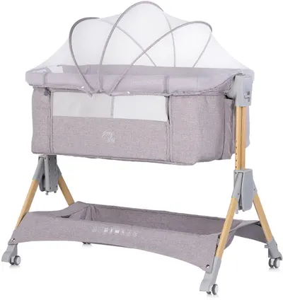 Pătuț pliabil pentru bebeluși Chipolino - Sleep'n Fold, platină