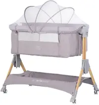 Pătuț pliabil pentru bebeluși Chipolino - Sleep'n Fold, platină