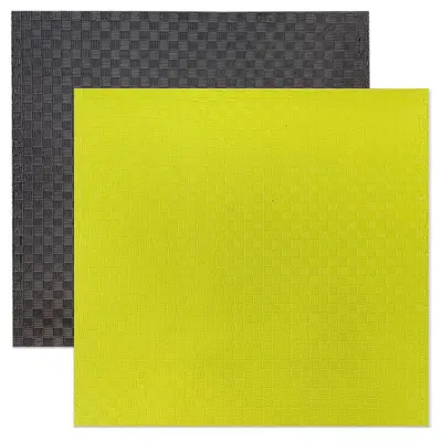 Covoraș puzzle pentru copii Raya Toys – 100 x 100 cm, 1 bucată, negru/galben