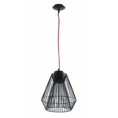 Lampa suspendata Piastre,neagra,1x7w,cablu rosu