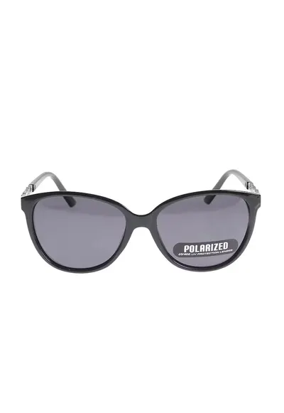 Ochelari de soare polarizati negri cu detalii metalice elegante