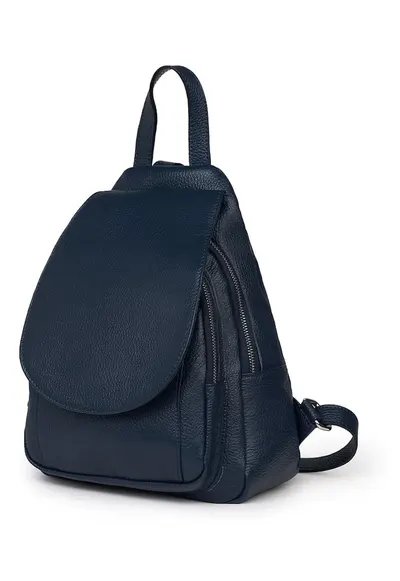 Rucsac din piele naturala Dante - Bleumarin