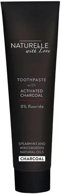 Naturelle with Love Pastă de dinți cu cărbune activ, fără fluor, 65 ml