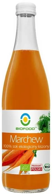 Suc bio de morcovi, 500 ml, Biofood