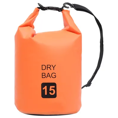 vidaXL Rucsac impermeabil, portocaliu, 15 L, PVC