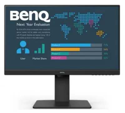 Monitor IPS LED Benq 23.8inch BL2486TC, Full HD (1920 x 1080), HDMI, DisplayPort, Boxe, Pivot, 100 Hz, 5 ms (Negru)