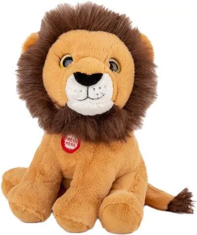 Jucărie de pluș Amek Toys - leu cu sunet, 19 cm