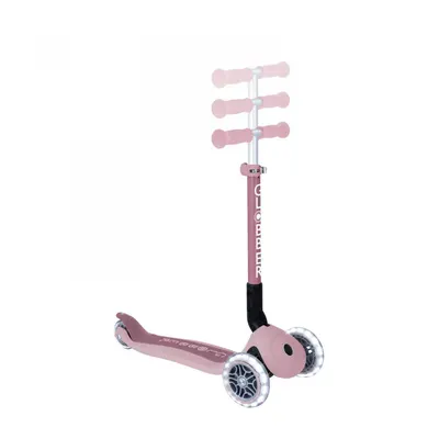 Trotineta Globber Junior ECO Mov Liliac, pliabila, ghidon din aluminiu reglabil, roti cu Led, greutate admisa 50 kg